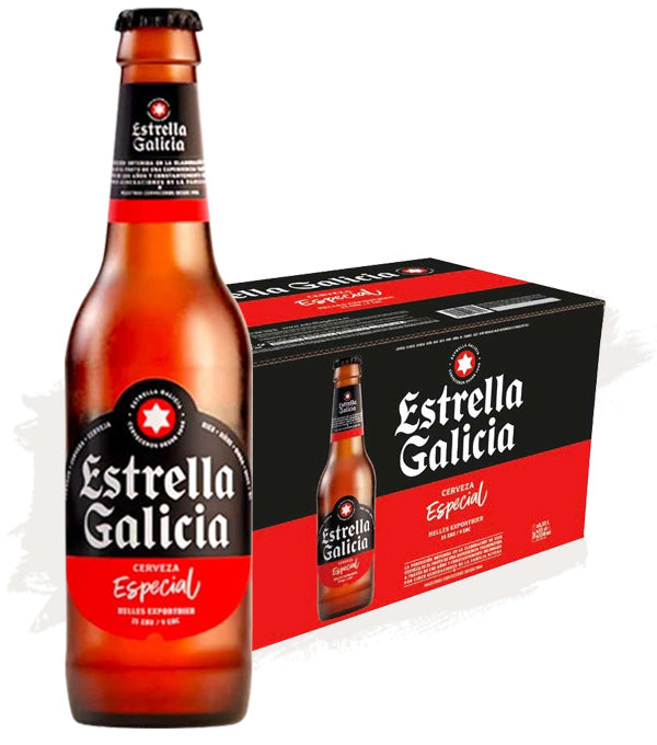 Estrella Galicia Cerveza Especial Bottle - 24 Pack