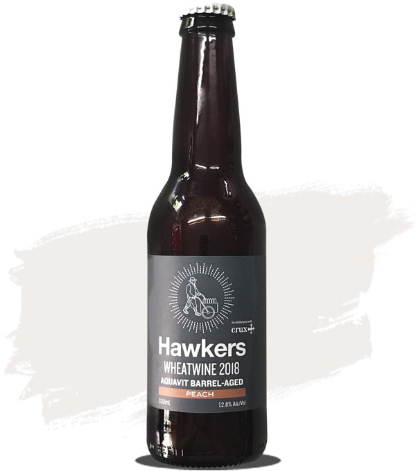 Hawkers Crux 2018 Aquavit Barrel Aged Wheatwine (Peach)