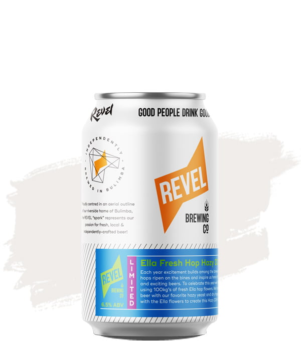 Revel brewing Ella Fresh Hop Hazy DDH SHIPA
