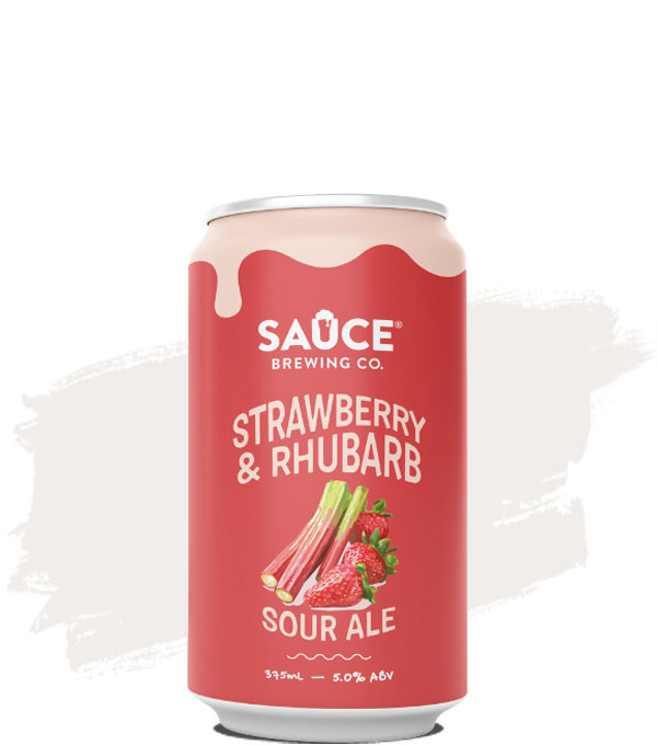 Sauce Brewing Strawberry and Rhubarb Sour Ale - 16 Pack