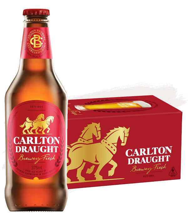 Carlton Draught Bottle - 24 Pack