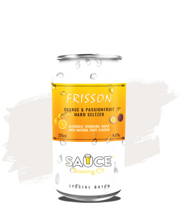 Sauce Frisson Orange and Passionfruit Hard Seltzer