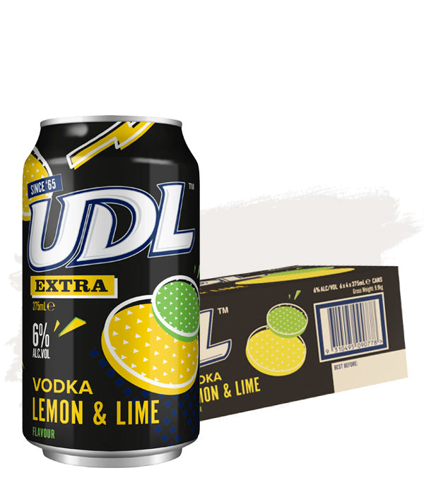 UDL Extra Vodka Lemon & Lime - 24 Pack
